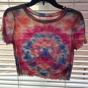 Hollister crop tie-dye T-shirt